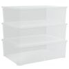 vidaXL Contenitori in Plastica 3 pz 25 L Impilabili