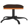 vidaXL Poggiapiedi Marrone 60x60x36 cm in Tessuto e Similpelle