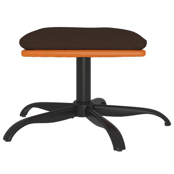 vidaXL Poggiapiedi Marrone 60x60x36 cm in Tessuto e Similpelle