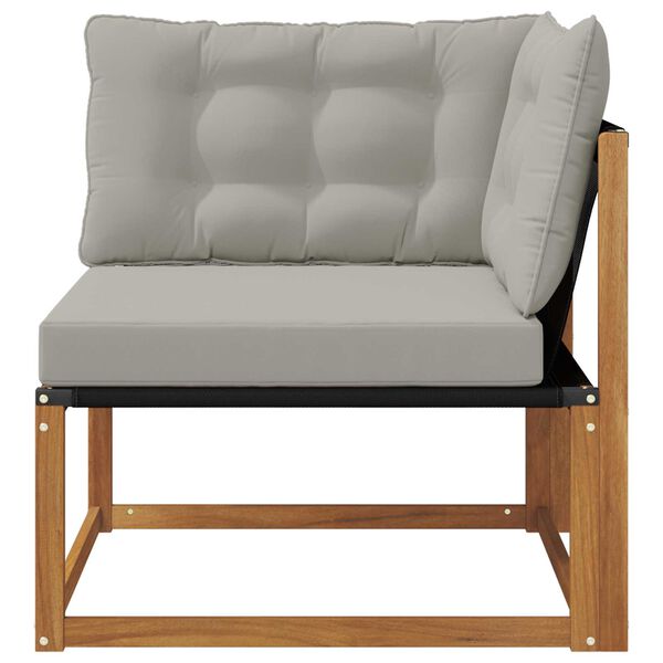 vidaXL Divano Angolare da Esterno Legno di Acacia Massello Naturale