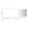 vidaXL Specchio da Bagno Bianco Lucido 100x10,5x37cm Legno Multistrato