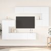 vidaXL Set Mobili Porta TV 8 pz Bianco in Legno Multistrato