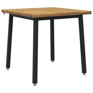 vidaXL 60 x 55 x 75 cm Legno di Acacia Massello Bianco e Nero