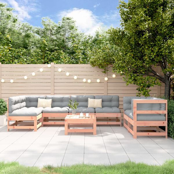 vidaXL Set Salotto da Giardino 8 pz in Legno Massello di Douglas