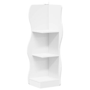 vidaXL Mensola angolare Bianco 34 x 33 x 102 cm Legno ingegnerizzato