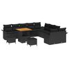 vidaXL Set Divano da Giardino 13 pz Nero polyrattan
