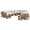 vidaXL Set Divano da Giardino 12 pcs Beige polyrattan