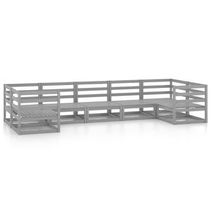 vidaXL Set Salotto da Giardino 7 pz in Legno Massello di Pino