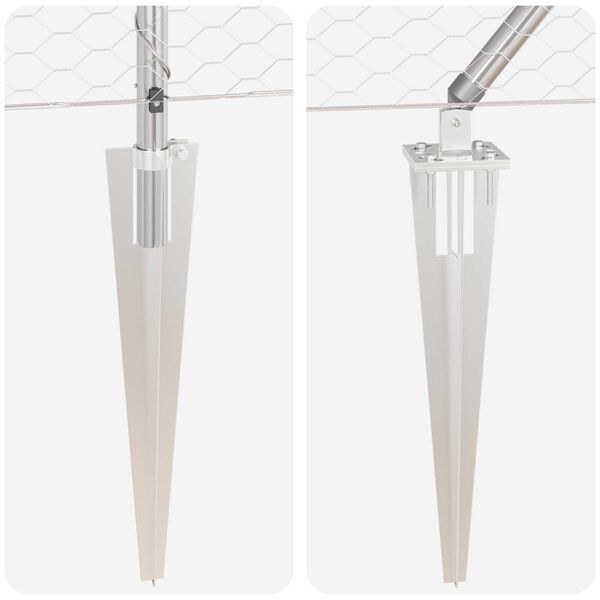 vidaXL Palo della recinzione Argento 100 x 0,8 m (rete da 36 mm)