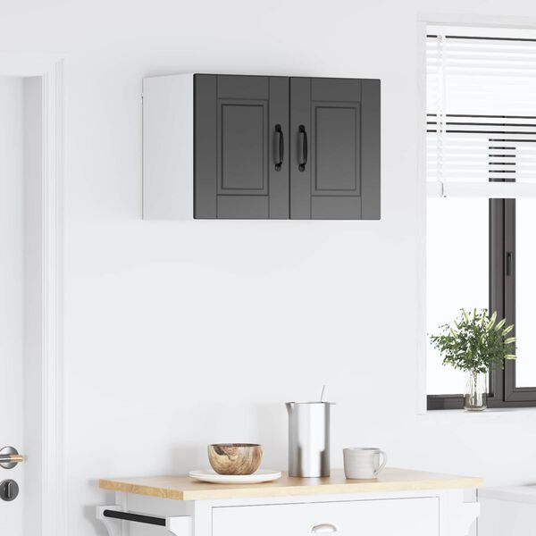 vidaXL Mobile da cucina 2 pcs Nero 30 x 31 x 40 cm Legno multistrato