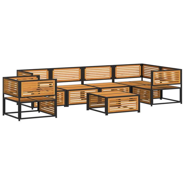 vidaXL Set Divano da Giardino 7 pz con Cuscini Legno Massello Acacia