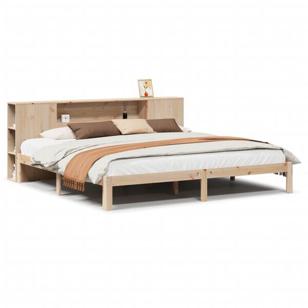 vidaXL Letto Libreria senza Materasso 180x200 cm in Legno di Pino