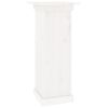 vidaXL Supporto per Fiori Bianco 40x40x90 cm in Legno Massello di Pino