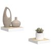 vidaXL Scaffali a Parete 2 pz Rovere e Bianco 23x23,5x3,8 cm in MDF