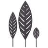 vidaXL Palo da Giardino 3 pz 116,5 x 35 x 3 cm Nero Acciaio