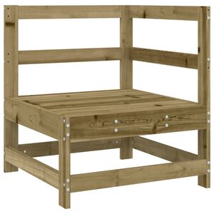 vidaXL Divano Angolare da Giardino in Legno di Pino Impregnato