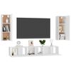 vidaXL Set Mobili Porta TV 5 pz Bianco in Legno Multistrato