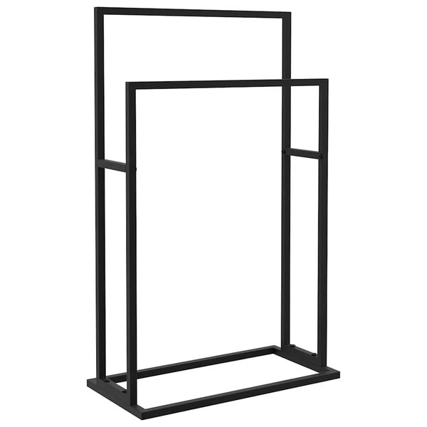 vidaXL Portasciugamani Autoportante Nero 48x24x78,5 cm in Ferro