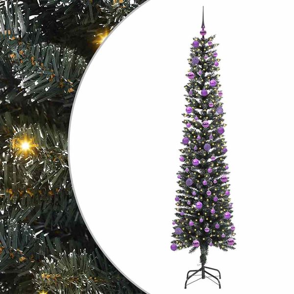 vidaXL Albero di Natale artificiale con 300 LED Verde 240 cm