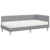 vidaXL Struttura Letto Angolare con Materasso 2 pcs Grigio chiaro