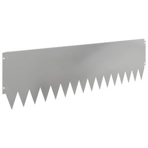 vidaXL Bordura per Prato 10 pcs 103 x 30 cm Acciaio Argento
