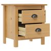 vidaXL Comodini Hill Grigi 2 pz 46x35x49,5 cm Legno Massello di Pino