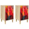 vidaXL Armadio da Notte HEESCH 2 pz Rovere Sonoma 36 x 33 x 60 cm