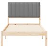 vidaXL Letto con Testiera Rivestita Grigio chiaro 90 x 190 cm