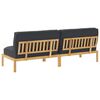 vidaXL Set di divani con cuscino 2 pcs Nero Legno di Acacia Massello
