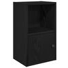 vidaXL Libreria Rovere Nero 31x24x52 cm in Legno Multistrato