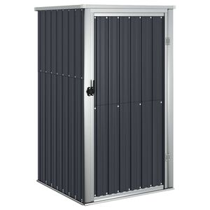 vidaXL Capanno per Attrezzi Antracite 88x89x161 cm Acciaio Zincato