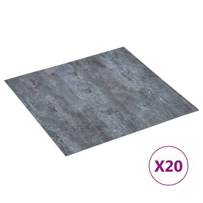 vidaXL Listoni Pavimenti Adesivi 20 pz in PVC 1,86 m² Marmo Grigio