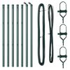 vidaXL Palo della recinzione 7 pcs Verde Acciaio