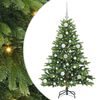 vidaXL Albero di Natale artificiale con 150 LED Verde 120 cm PE e PVC