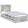vidaXL Struttura del letto con cassetto Grigio cemento 90 x 190 cm