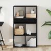 vidaXL Libreria Nera 66x31x112 cm in Legno Multistrato