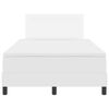 vidaXL Letto a molle con materasso Bianco 120 x 200 cm Pelle sintetica