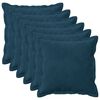 vidaXL Federa 6 pcs HOUTEN Blu 50 x 50 cm Velluto