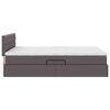 vidaXL Letto con Contenitore Grigio 140 x 200 cm Pelle Sintetica