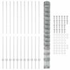 vidaXL Recinzione con Posto Argento 1,6 x 25 m Acciaio