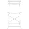 vidaXL Sedia Pieghevole da Giardino 2 pcs Bianco 42 x 46 x 82cm