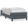 vidaXL Giroletto a Molle con Materasso Grigio Scuro 90x210 cm Velluto