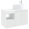vidaXL Set di mobili per il bagno 2 pz Bianco Legno ingegnerizzato