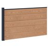 vidaXL Set di Recinzione 175 x 105 cm WPC e Alluminio Marrone