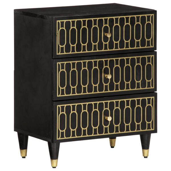 vidaXL Comodino 50x33x60 cm in Legno Massello di Mango