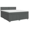 vidaXL Letto box spring con materasso Grigio Scuro 160 x 200 cm