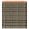 vidaXL Contenitore Giardino Grigio 110x50x54cm Polyrattan Legno Acacia