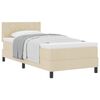 vidaXL Letto a molle con cuscino Crema 90 x 200 cm Tessuto
