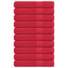 vidaXL Asciugamani per sauna FROGN 10 pezzi Rosso 80x200 cm 360 g/m&sup2;