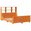vidaXL Letto Libreria senza Materasso Marrone Cera 135x190 cm Legno
